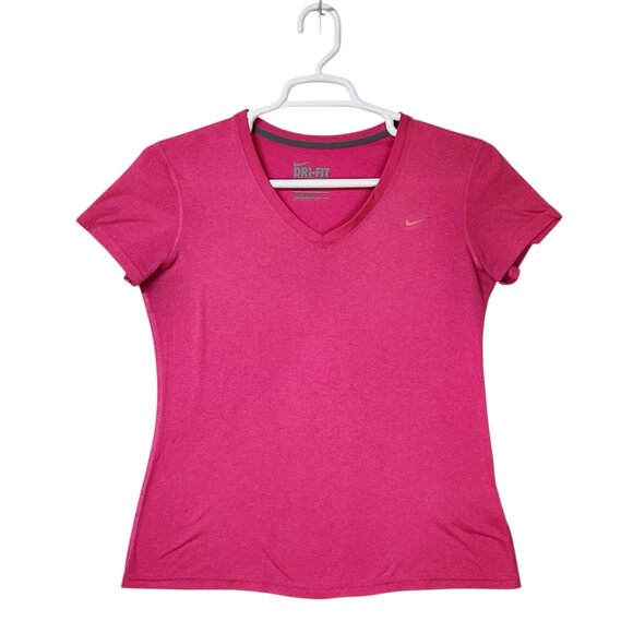Nike Dri-FIT Womens Medium Pink Short Sleeve Activewear Top - Picture 1 of 7
